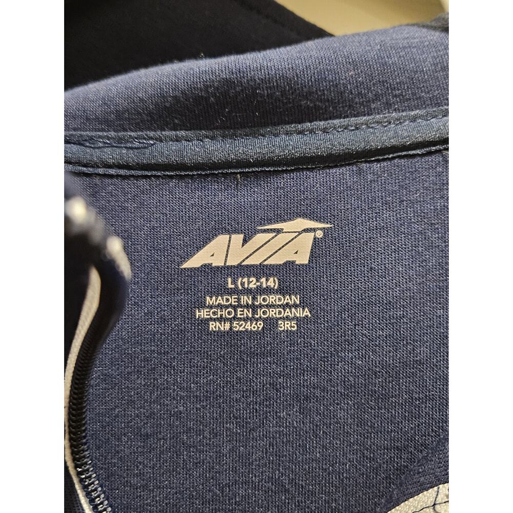 Avía Women's Double Knit Jacket Size L (12-14) Color Dark Blue Long Sleeve NWT - Picture 4 of 10